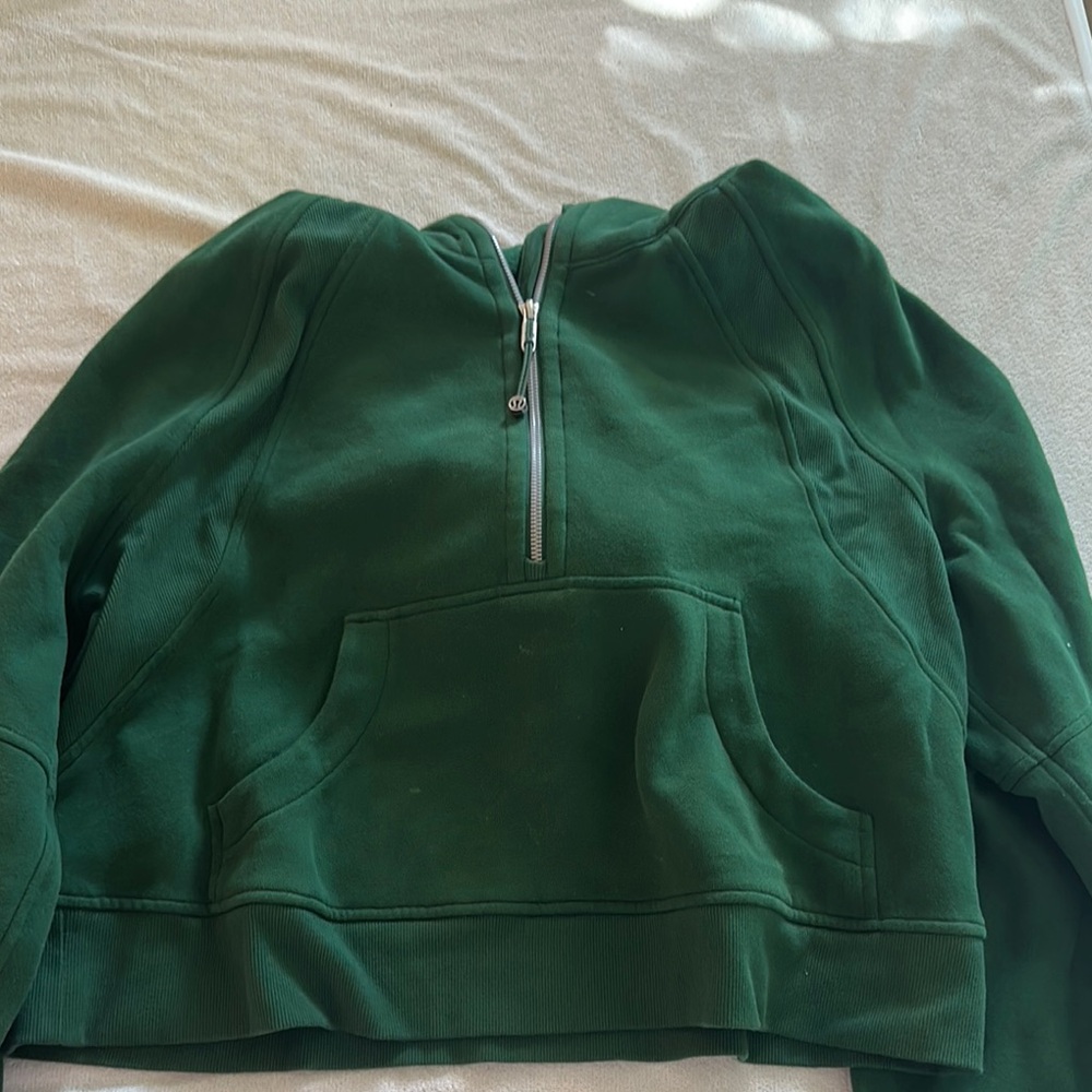 Green Half-Zip Hoodie